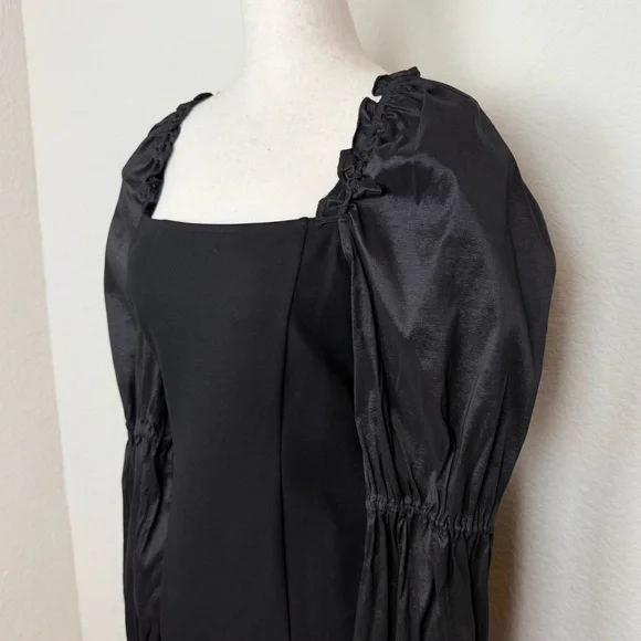 MAJORELLE Dove Long Sleeve Mini Dress in Black - Picture 7 of 15